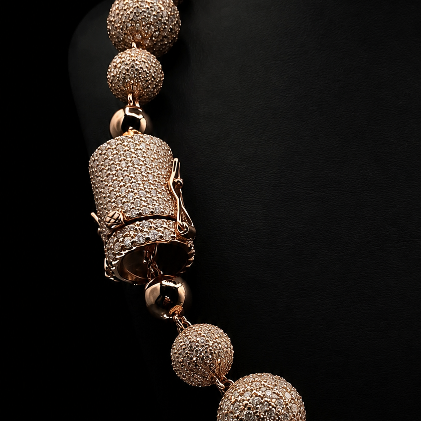 DISCO BALL SET CHAIN (MOISSANITE)