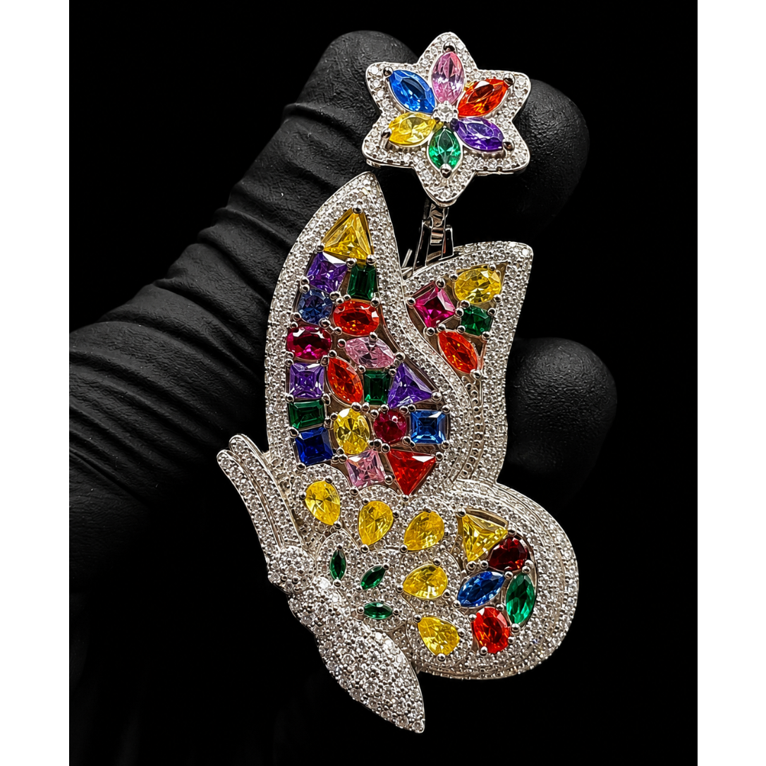 FRUITY PEBBLE BUTTERFLY (Moissanite)