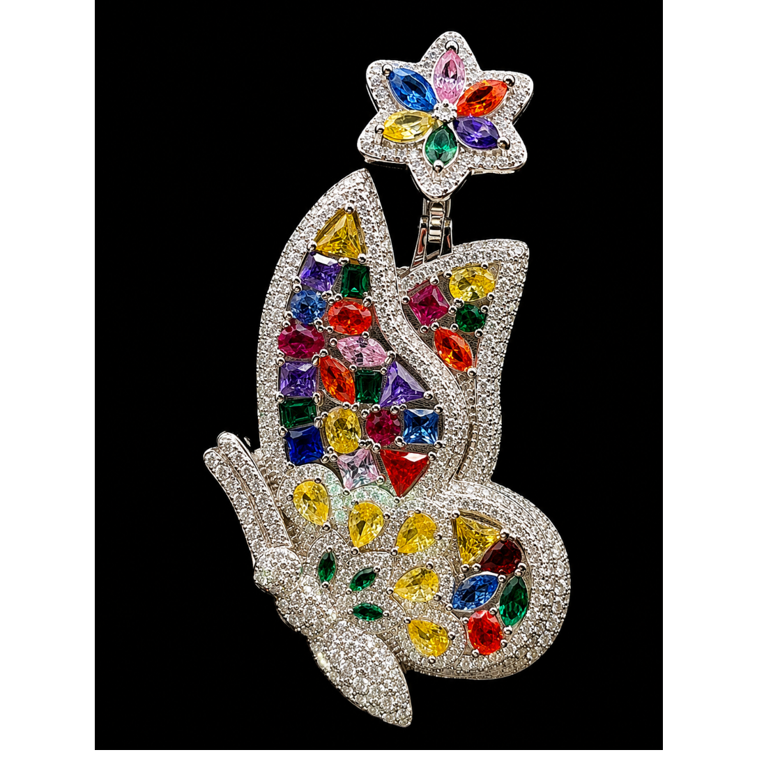 FRUITY PEBBLE BUTTERFLY (Moissanite)