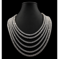 TENNIS CHAIN 4MM (MOIS + SILVER BASE)