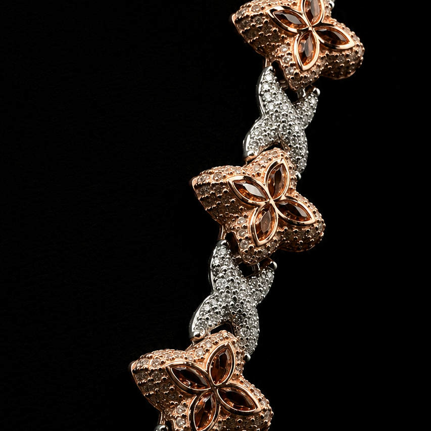 CLOVER INFINITY LINK 8MM (MOISSANITE)